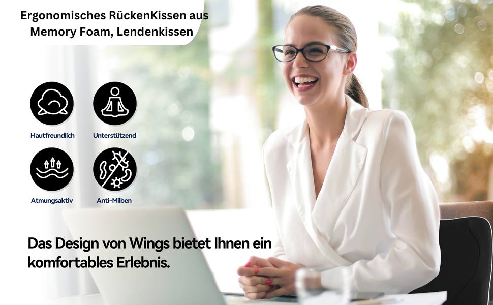 Ergonomisches Rückenkissen aus Memory Foam