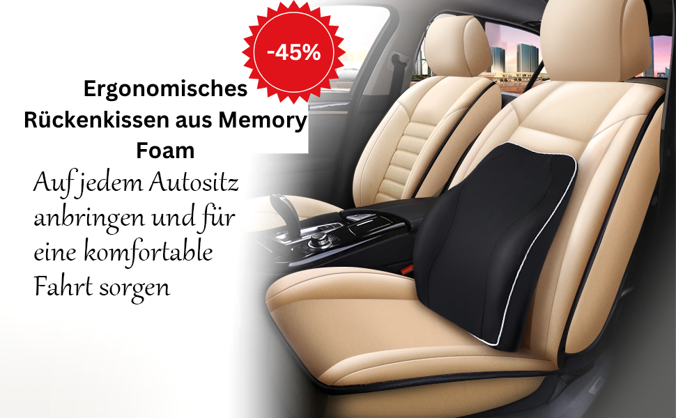 Ergonomisches Rückenkissen aus Memory Foam