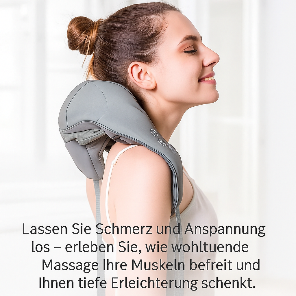 Nacken- und Schultermassagegerät und Rückenknetmassage, Halswirbelsäule