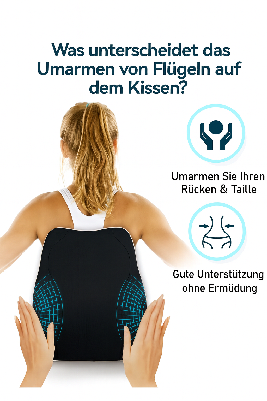 Ergonomisches Rückenkissen aus Memory Foam