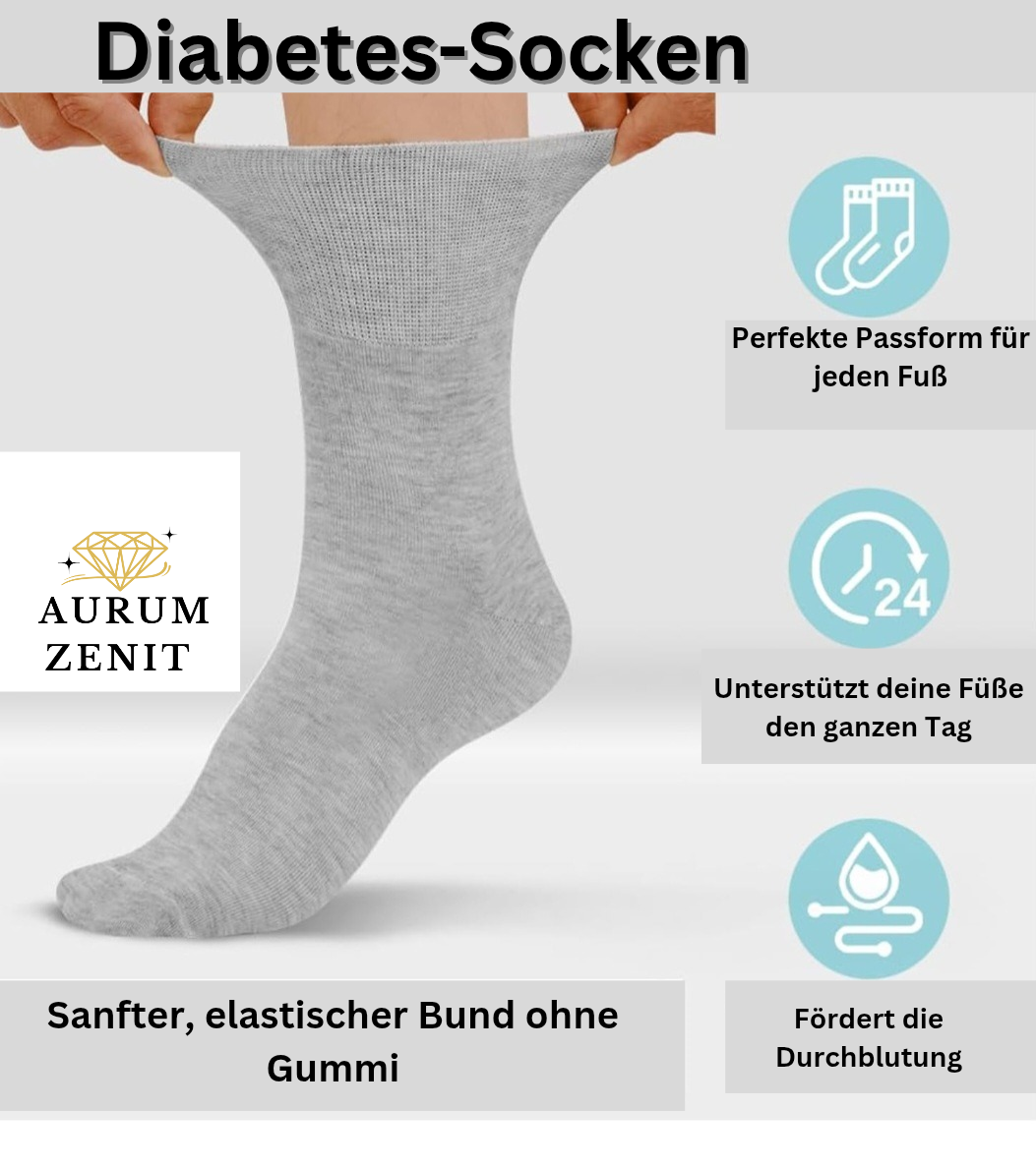 Unisex diabetische Socken ( 2er Packung )