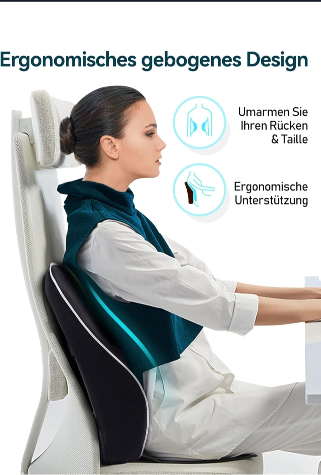 Ergonomisches Rückenkissen aus Memory Foam