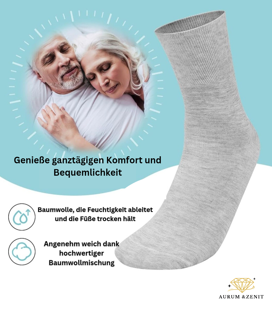 Unisex diabetische Socken ( 2er Packung )